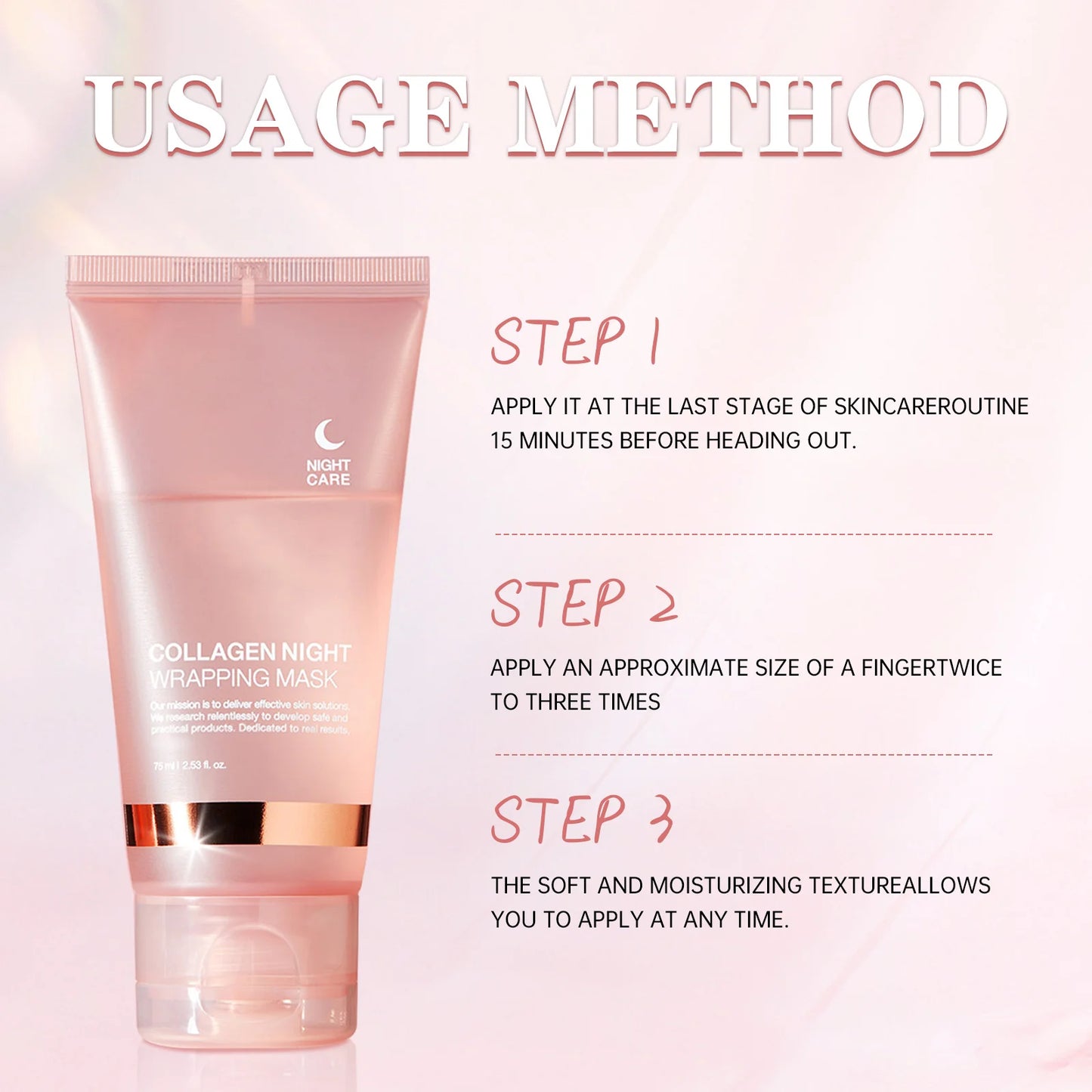 Face Mask Collagen Night Wrapping Mask Elasticity Hydration