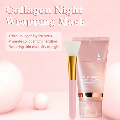 Face Mask Collagen Night Wrapping Mask Elasticity Hydration