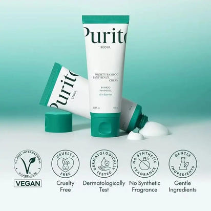 Purito Centella Cream Bamboo Extract Panthenol Soothing Moisturizing Repair Barrier Facial Care All Skin Types 100ml