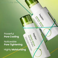 Korean Beplain Mung Bean Pore Serum,Deep Pore Cleansing Foam,Makeup Remover Oil and Clay Mask Facail Firming Skin Care Products