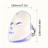 7-Color Led Light Therapy Face Mask For Skin Care - Usb Rechargeable, Fragrance-Free Beauty Device